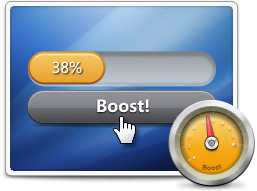 Boost runs and cleans up your PC with one click in just a few seconds
