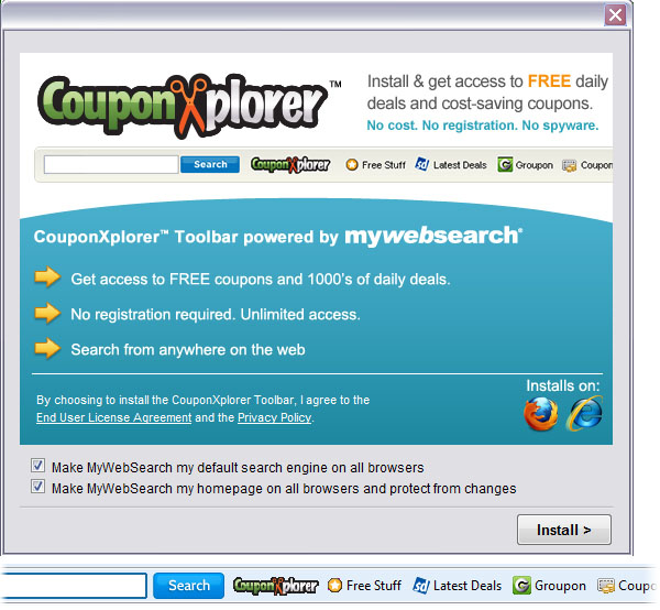 CouponXplorer Toolbar