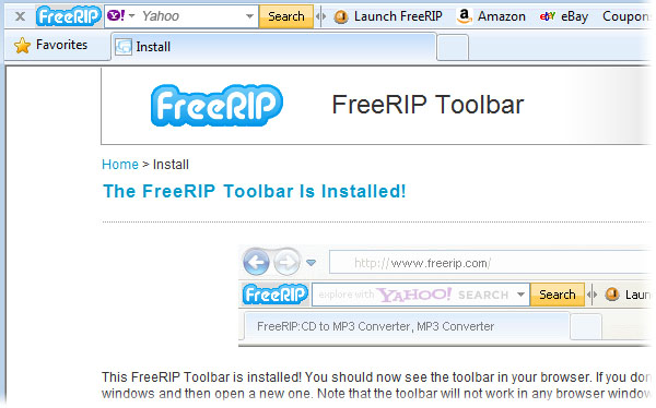 FreeRIP Toolbar